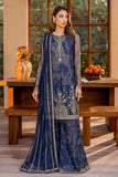 Zarif Iris Sequins Embroidered Net Unstitched 3Pc Suit ZRI-05 ZINNIA