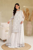 Zarif Meesa Sequins Embroidered Net Unstitched 3Pc Suit - Meehar