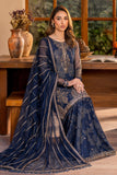 Zarif Iris Sequins Embroidered Net Unstitched 3Pc Suit ZRI-05 ZINNIA