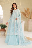 Zarif Meesa Sequins Embroidered Chiffon Unstitched 3Pc Suit - Munaar