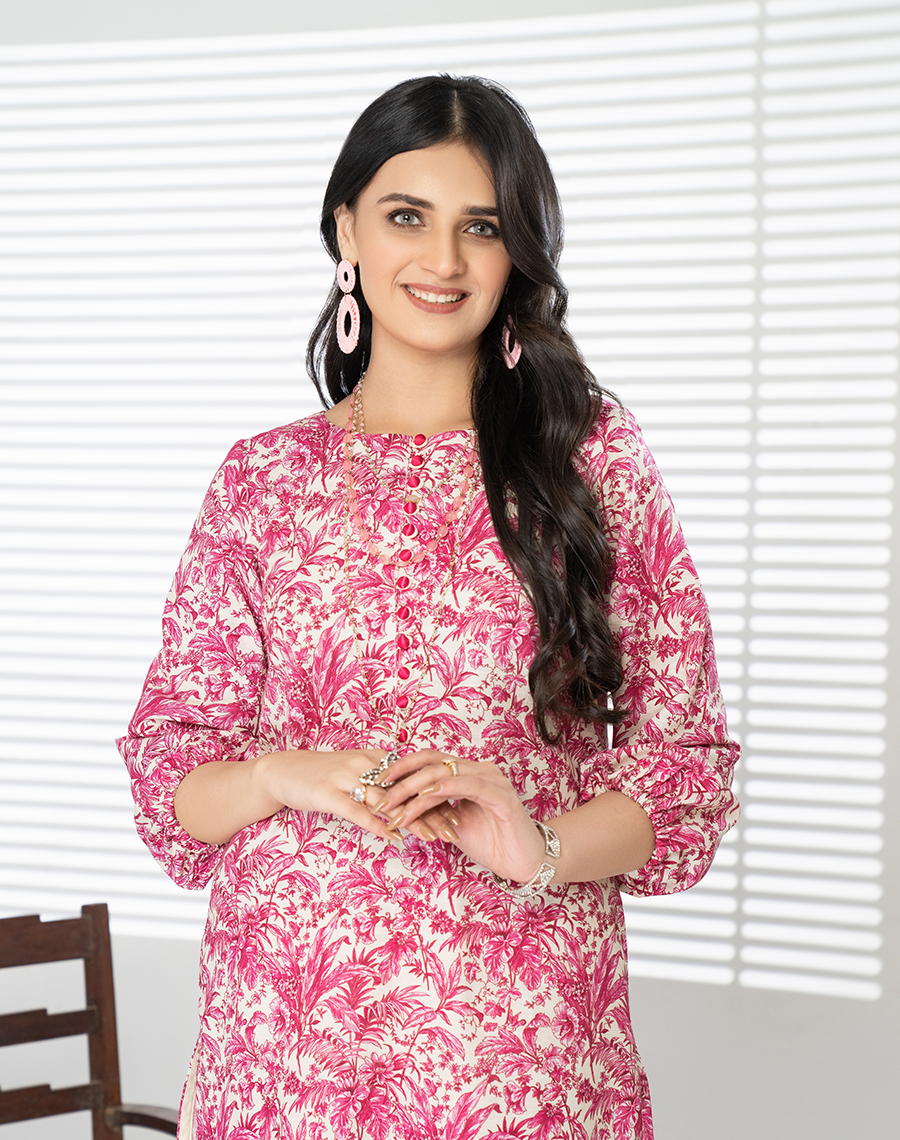 Hemstitch Winter Pret 2 Piece Printed Khaddar Suit WP-01 Mina