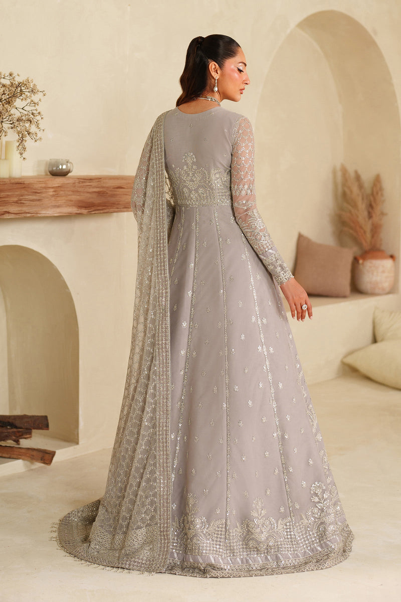 Zarif Meesa Sequins Embroidered Net Unstitched 3Pc Suit - Lemha