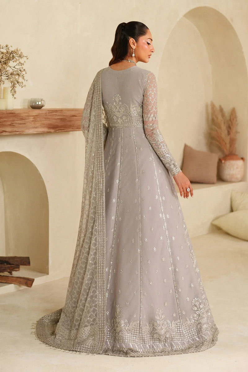 Zarif Meesa Sequins Embroidered Net Unstitched 3Pc Suit - Lemha