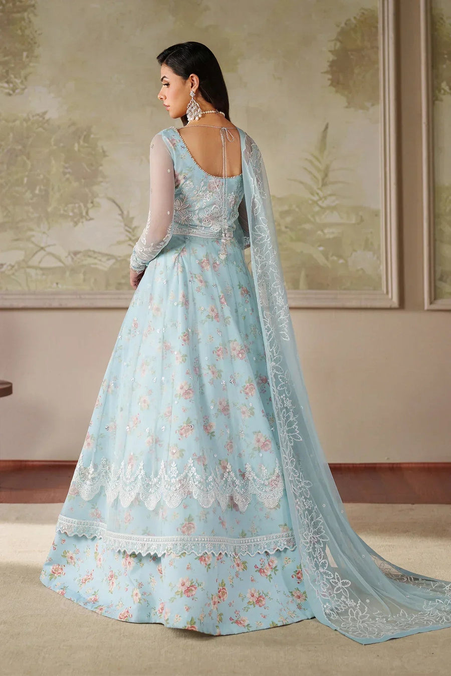 Zarif Zaneera Embroidered Net Unstitched 3Pc Suit ZRF-ZPE-02 AROOSH