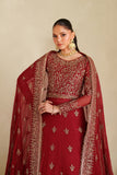 Zarif Meesa Sequins Embroidered Chiffon Unstitched 3Pc Suit - Sumrah