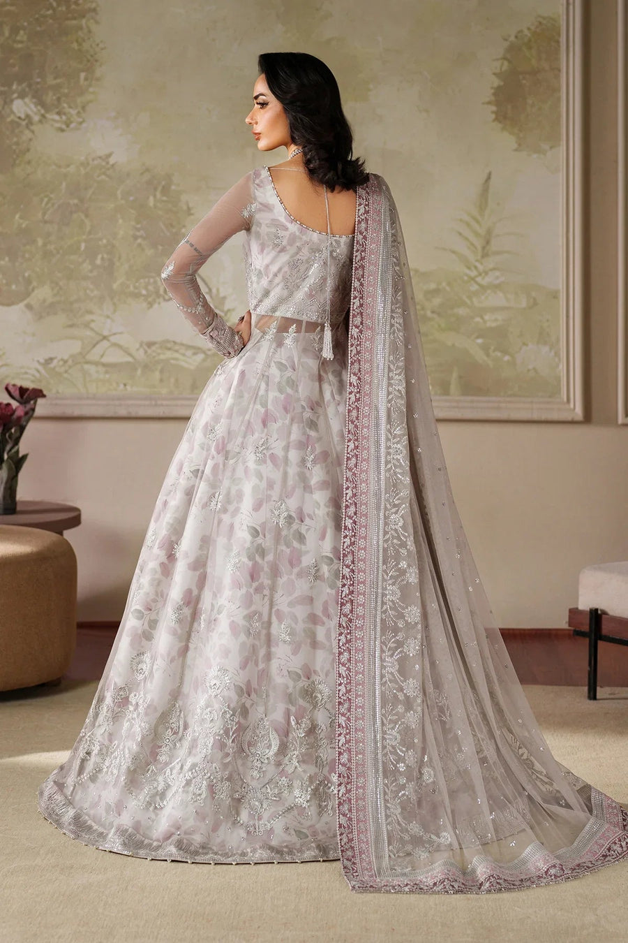Zarif Zaneera Embroidered Net Unstitched 3Pc Suit ZRF-ZPE-01 ANAIRAH