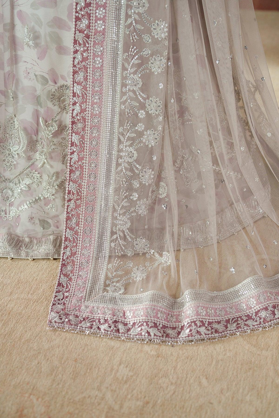 Zarif Zaneera Embroidered Net Unstitched 3Pc Suit ZRF-ZPE-01 ANAIRAH