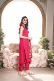 HemStitch Basic Bliss Lawn Stitched 2Piece Suit - Pink Rose
