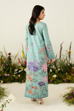 Zarposh Folds Ready to Wear Womens 2Piece Crepe Fabric Suit - IRIS