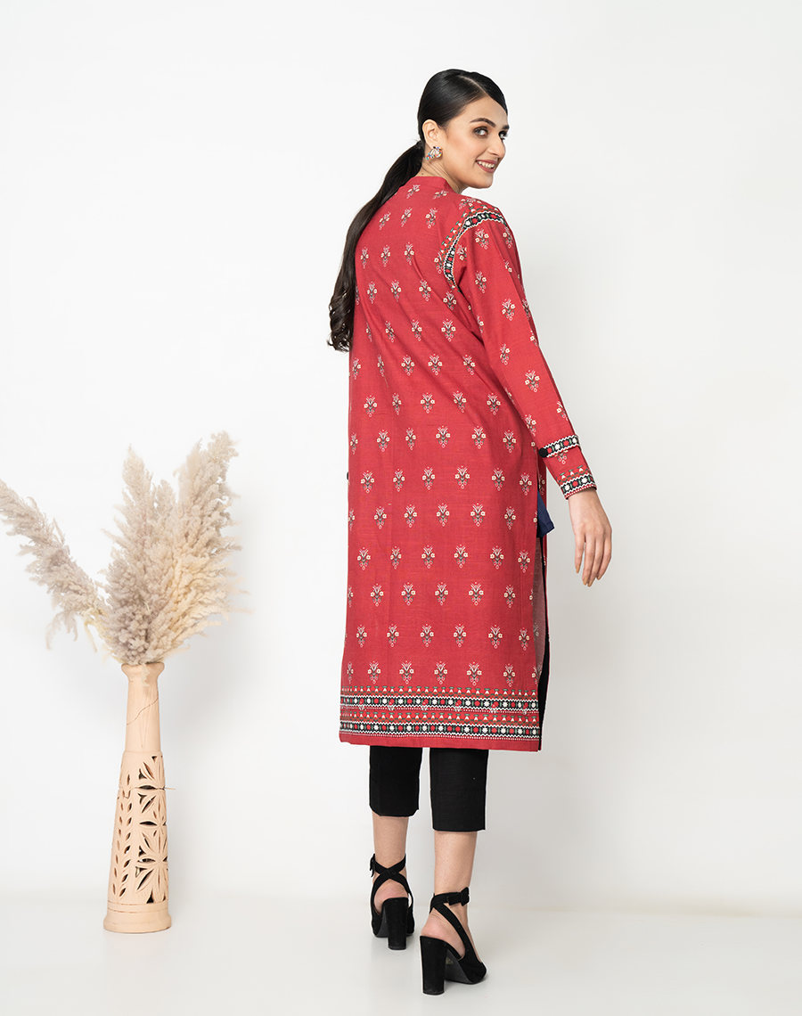 Hemstitch Winter Pret 2 Piece Printed Khaddar Suit WP-05 Zeenia