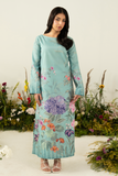 Zarposh Folds Ready to Wear Womens 2Piece Crepe Fabric Suit - IRIS