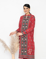 Hemstitch Winter Pret 2 Piece Printed Khaddar Suit WP-05 Zeenia