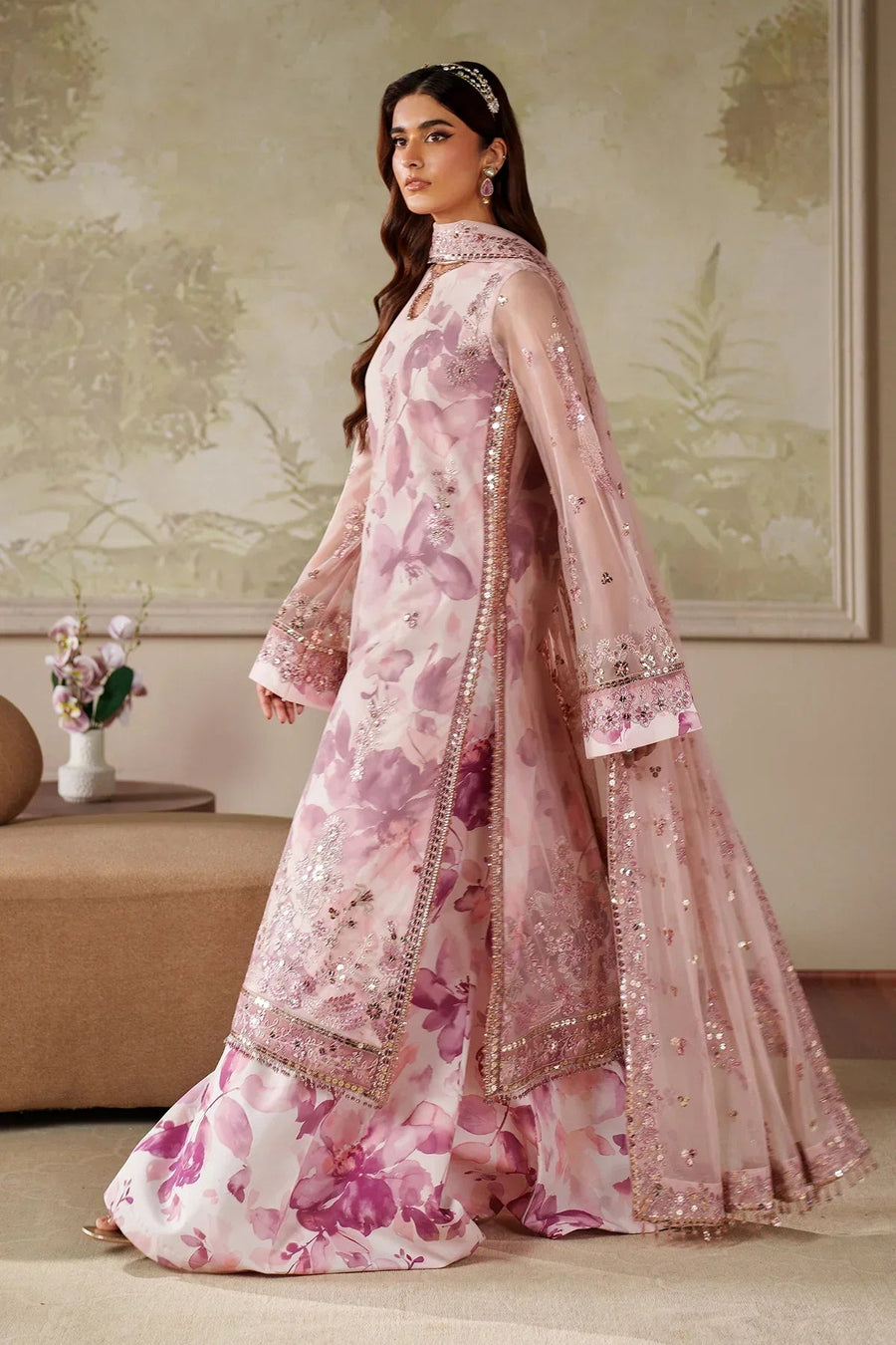 Zarif Zaneera Embroidered Net Unstitched 3Pc Suit ZRF-ZPE-06 RAHMA