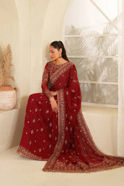 Zarif Meesa Sequins Embroidered Chiffon Unstitched 3Pc Suit - Sumrah