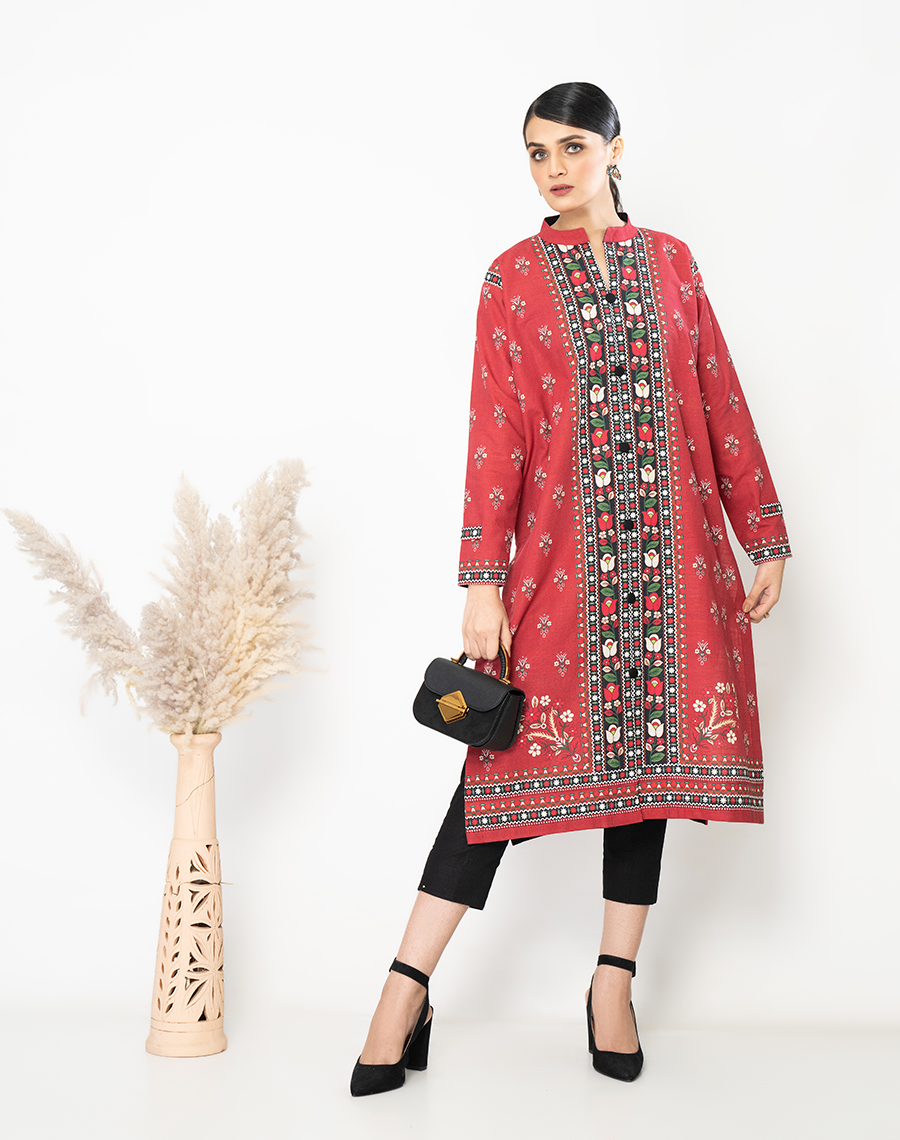 Hemstitch Winter Pret 2 Piece Printed Khaddar Suit WP-05 Zeenia