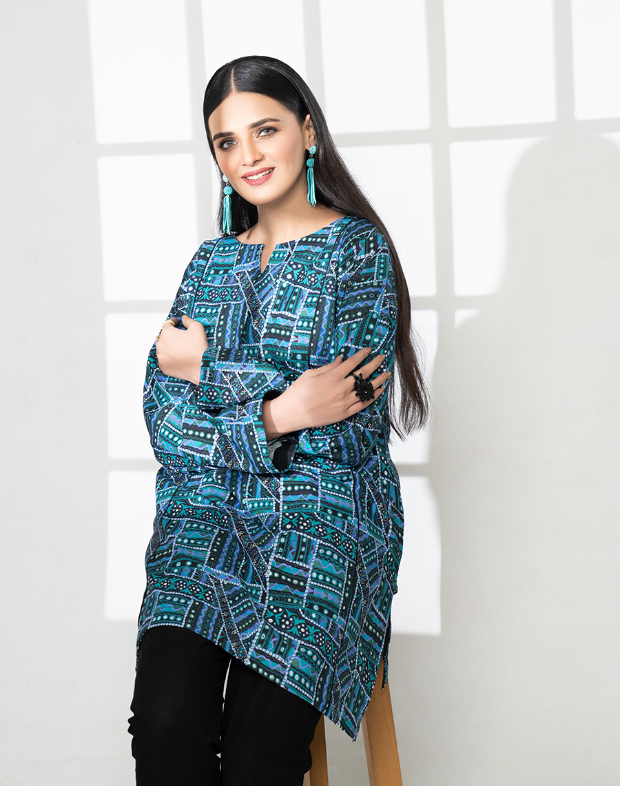 Hemstitch Winter Pret 2 Piece Printed Khaddar Suit WP-06 Tara