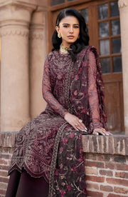 Zarif Shehnai Embroidered Luxury Net Unstitched 3Pc Suit ZS-10 SEMIRA