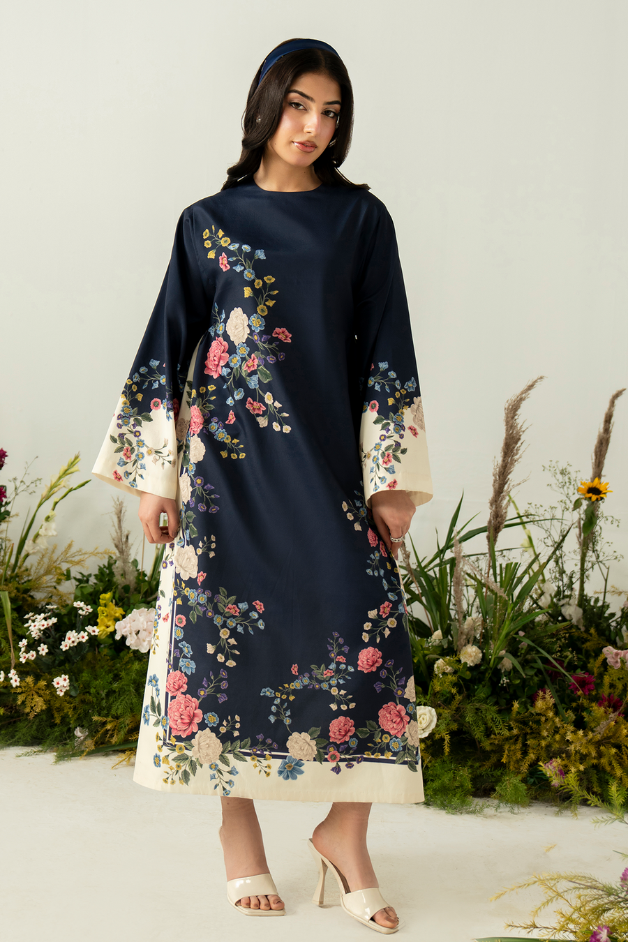 Zarposh Folds Ready to Wear Womens 2Piece Crepe Fabric Suit - SEREN
