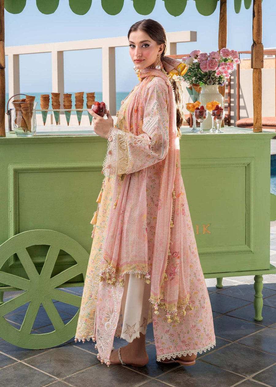 Kanwal Malik Mira Summer Lawn Unstitched Embroidered 3Pc Suit - Milaa