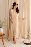 Neeshay Fall Pret Embroidered Karandi Stitched 3Pc Suit - Sand Whispers