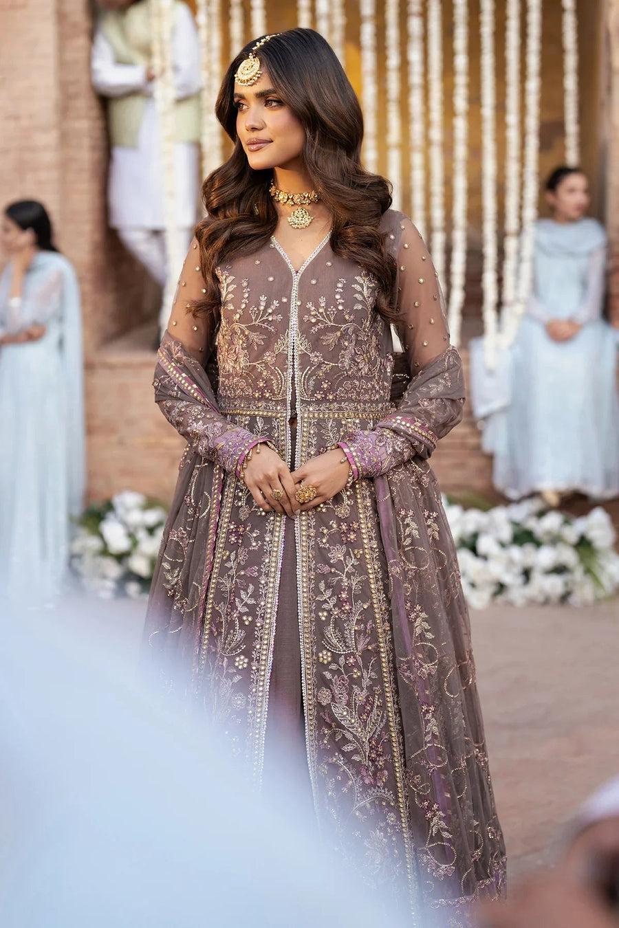 Zarif Shehnai Embroidered Luxury Net Unstitched 3Pc Suit ZS-02 NOOR