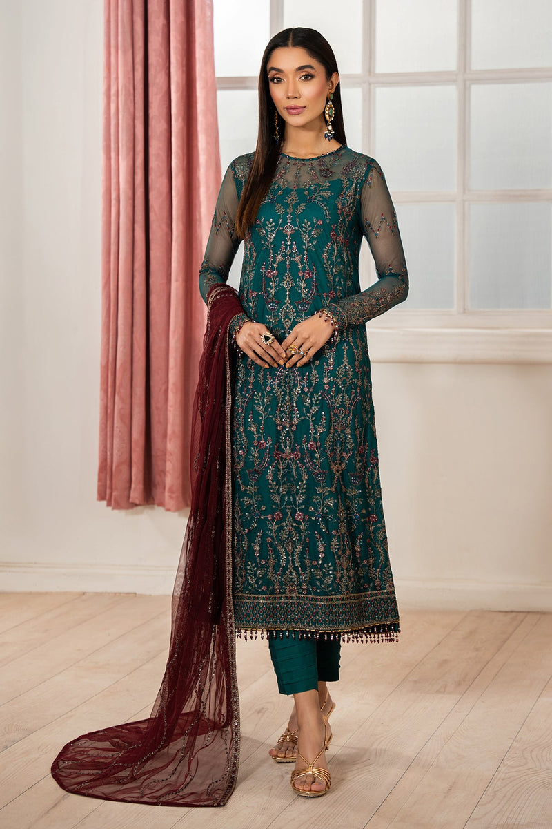 Zarif Heer Sequins Embroidered Net Unstitched 3Pc Suit Z-06 NUHA