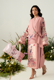 Zarposh Folds Ready to Wear Womens 2Piece Crepe Fabric Suit - FLORIN