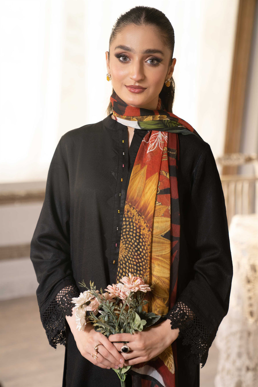 HemStitch Basic Bliss Summer Karandi Stitched 2Piece Suit - Smokey