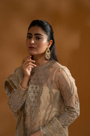 Hemstitch Unstitched Wedding Formal Net 3Pc Suit WDU-08 Leila