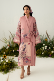 Zarposh Folds Ready to Wear Womens 2Piece Crepe Fabric Suit - FLORIN