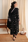 Neeshay Fall Pret Embroidered Karandi Stitched 3Pc Suit - Noir Garden