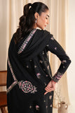 Neeshay Fall Pret Embroidered Karandi Stitched 3Pc Suit - Noir Garden