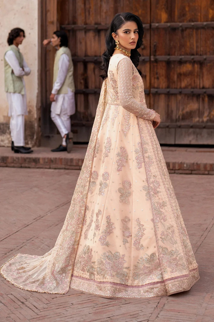 Zarif Shehnai Embroidered Luxury Net Unstitched 3Pc Suit ZS-03 HEER