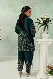 Zarposh Folds Ready to Wear Womens 2Piece Crepe Fabric Suit - Evara
