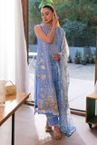 Neeshay Symphony Embroidered Lawn Unstitched 3Pc Suit - INDIGO