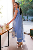 Neeshay Symphony Embroidered Lawn Unstitched 3Pc Suit - INDIGO