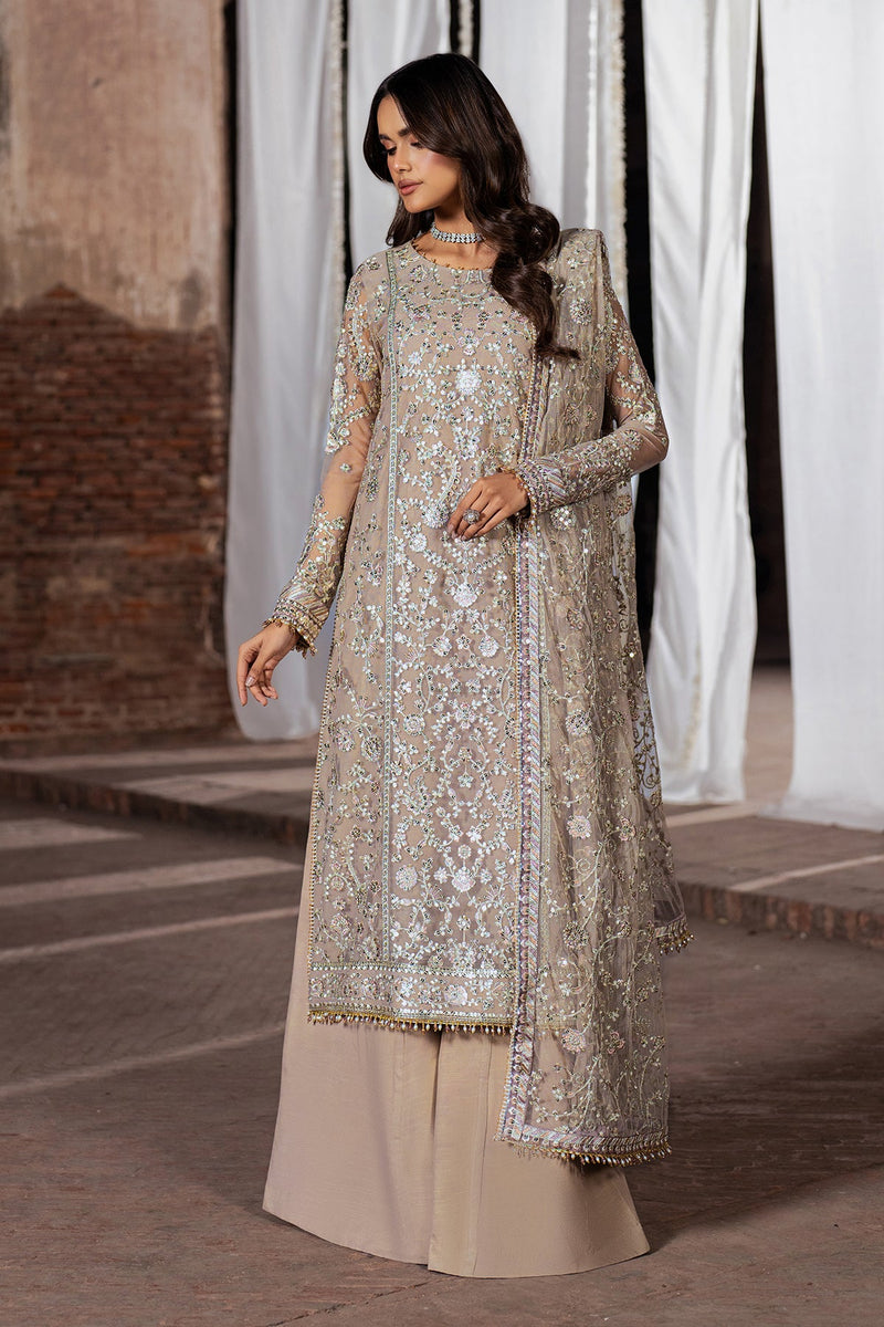 Zarif Shehnai Embroidered Luxury Net Unstitched 3Pc Suit ZS-06 DOORIYA