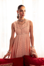 Neeshay Dastaan Embroidered Chiffon Unstitched 3Pc Suit - Mehrbano