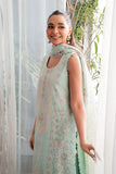 Neeshay Symphony Embroidered Lawn Unstitched 3Pc Suit - MINTY