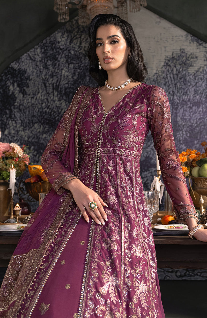 Heritage by Zarif Embroidered Net Unstitched 3Pc Suit ZHF 02 TIFFANY