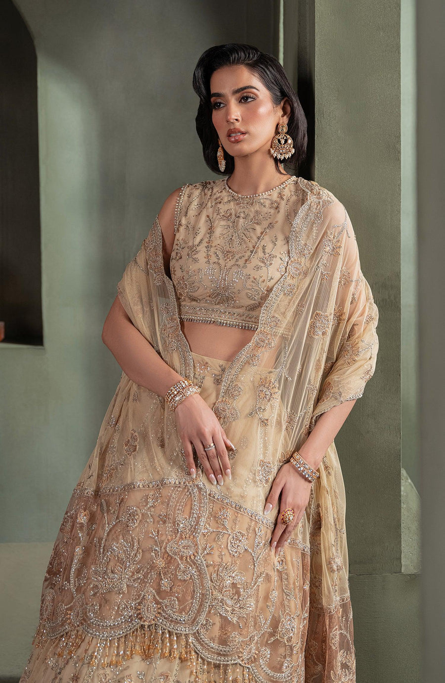 Heritage by Zarif Embroidered Net Unstitched 3Pc Suit ZHF 01 AVELINA