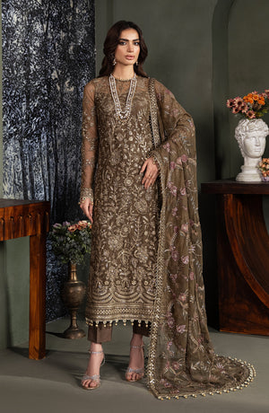 Heritage by Zarif Embroidered Net Unstitched 3Pc Suit ZHF 06 ZHALAY