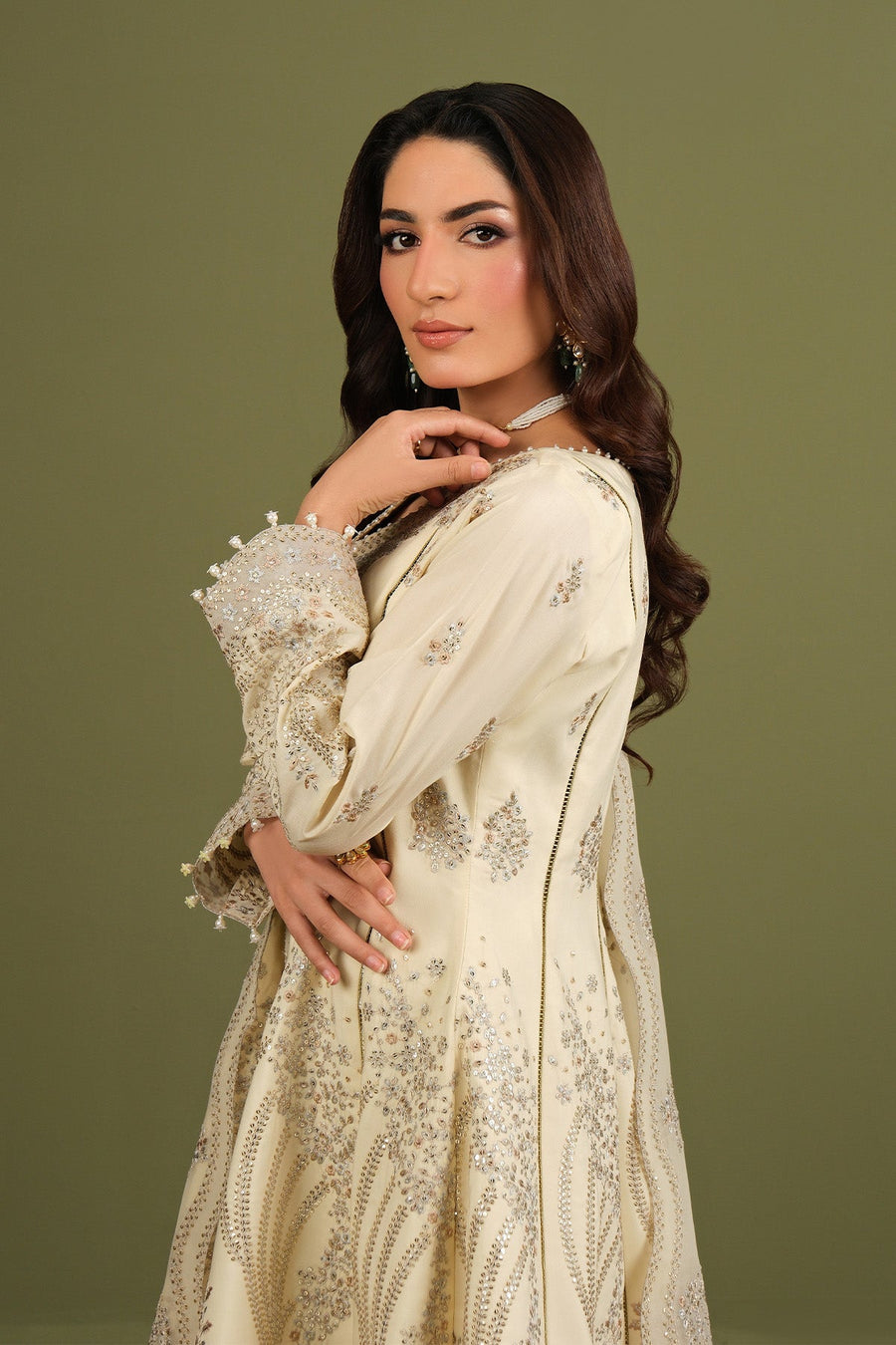 Alizeh Fashion Luxe Embroidered Raw Silk Unstitched 3Pc Suit AF-RS-13-Emily