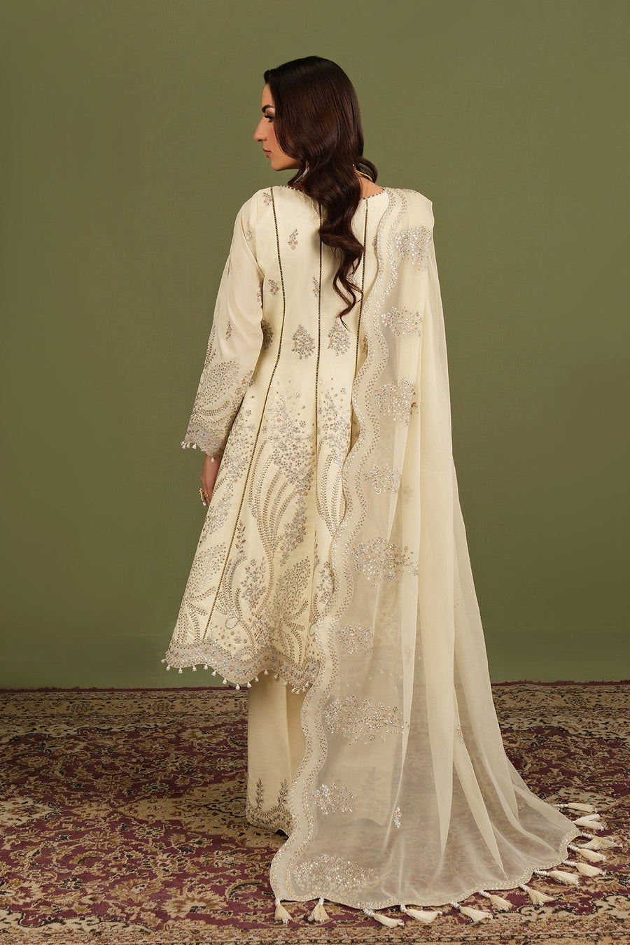 Alizeh Fashion Luxe Embroidered Raw Silk Unstitched 3Pc Suit AF-RS-13-Emily