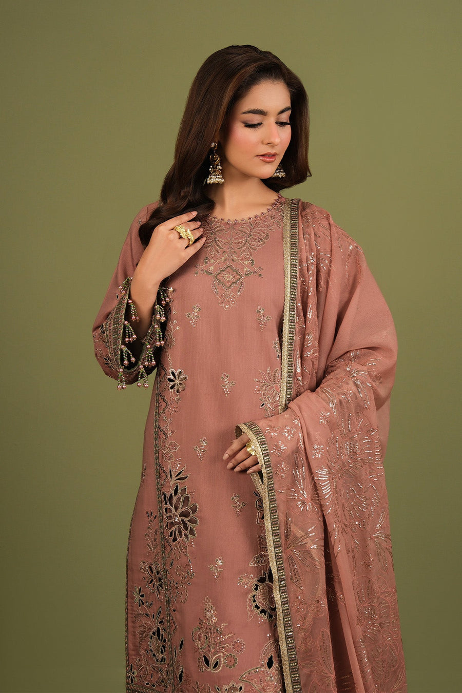 Alizeh Fashion Luxe Embroidered Raw Silk Unstitched 3Pc Suit AF-RS-12-Vesper