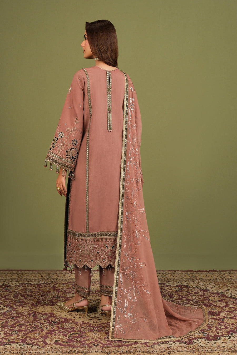 Alizeh Fashion Luxe Embroidered Raw Silk Unstitched 3Pc Suit AF-RS-12-Vesper