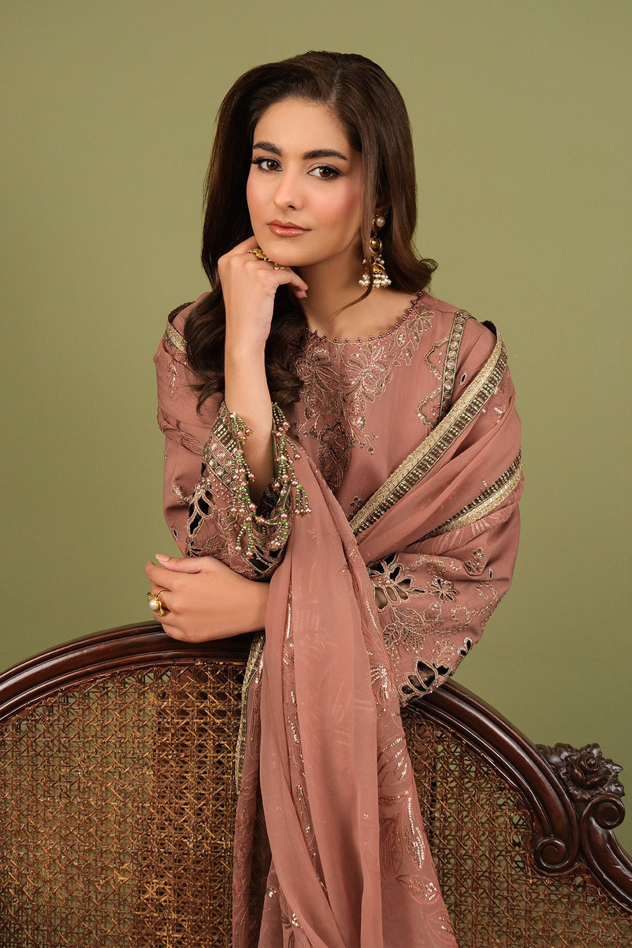 Alizeh Fashion Luxe Embroidered Raw Silk Unstitched 3Pc Suit AF-RS-12-Vesper