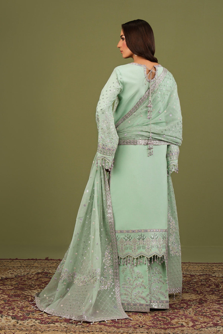 Alizeh Fashion Luxe Embroidered Raw Silk Unstitched 3Pc Suit AF-RS-15-Pearly