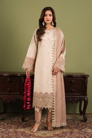Alizeh Fashion Luxe Embroidered Raw Silk Unstitched 3Pc Suit AF-RS-10-Castor