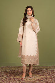 Alizeh Fashion Luxe Embroidered Raw Silk Unstitched 3Pc Suit AF-RS-10-Castor